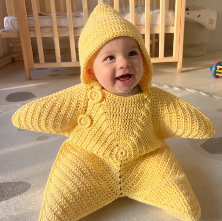 StarletBaby™ El Örgüsü Yıldız Bebek Kundak Kabanı