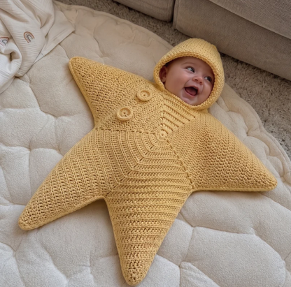 StarletBaby™ El Örgüsü Yıldız Bebek Kundak Kabanı