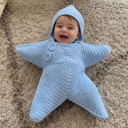 StarletBaby™ El Örgüsü Yıldız Bebek Kundak Kabanı