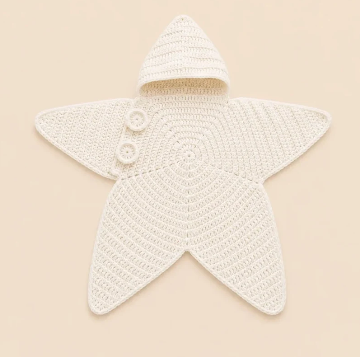 StarletBaby™ El Örgüsü Yıldız Bebek Kundak Kabanı