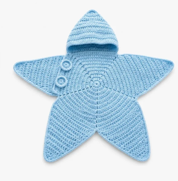StarletBaby™ El Örgüsü Yıldız Bebek Kundak Kabanı