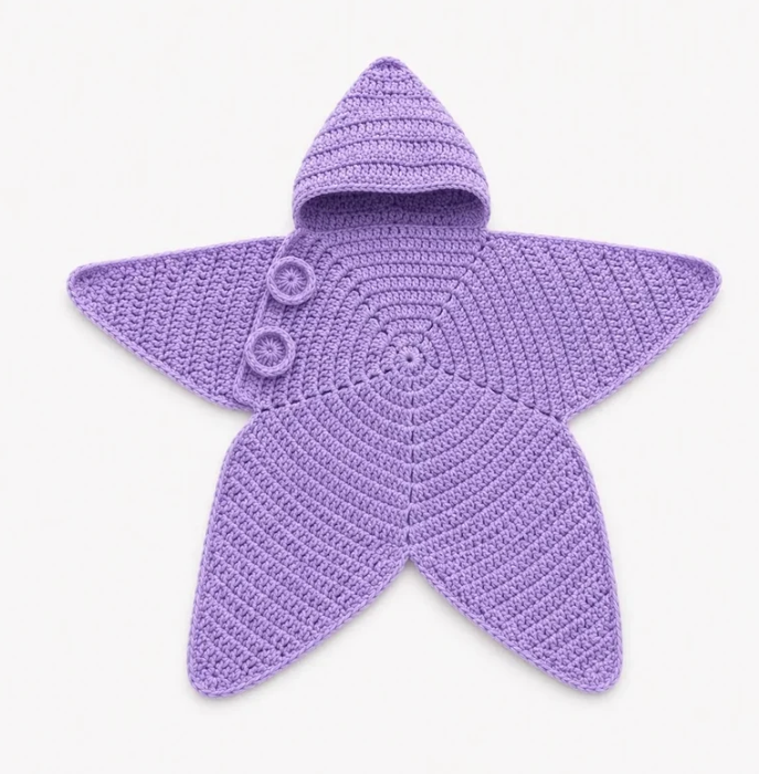 StarletBaby™ El Örgüsü Yıldız Bebek Kundak Kabanı