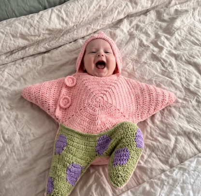 StarletBaby™ El Örgüsü Yıldız Bebek Kundak Kabanı